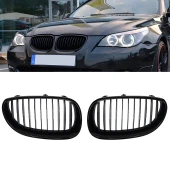 S-Dizayn Bmw 5 Serisi E60/E61 Ön Panjur Böbrek Parlak Siyah Piano Black Düz Model 2003-2009 thumbnail 1