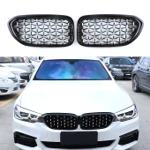 S-Dizayn Bmw 5 Serisi G30/G38 Ön Panjur Böbrek Parlak Siyah Çerçeveli Krom Diamond Model 2017 Üzeri thumbnail 1