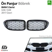 S-Dizayn Bmw 5 Serisi G30/G38 Ön Panjur Böbrek Parlak Siyah Çerçeveli Krom Diamond Model 2017 Üzeri thumbnail 2