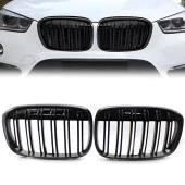 S-Dizayn Bmw X1 F48/F49 Ön Panjur Böbrek Parlak Siyah Piano Black M X1 Model 2016 Üzeri thumbnail 1