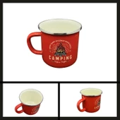 Uyguna-Yakala Kırmızı Out-1900 Orcamp Retro Emaye Kupa Bardak Adventure-MLZ.260 - 1