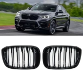 S-Dizayn Bmw X4 G02 Ön Panjur Böbrek Parlak Siyah Piano Black M X4 Model 2018 Üzeri thumbnail 1