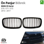 S-Dizayn Bmw X5 E70/E71/E72 Ön Panjur Böbrek Parlak Siyah Piano Black M X5 Model 2007-2013 thumbnail 2