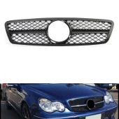 S-Dizayn Mercedes C-Class W203 Ön Panjur Parlak Siyah Piano Black AMG Model 2001-2007 - 1