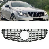 S-Dizayn Mercedes C-ClassW204 Ön Panjur Parlak Siyah Çerçeveli Krom AMG Model 2007-2014 - 1