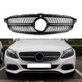 S-Dizayn Mercedes C-Class W205 Ön Panjur Parlak Siyah Piano Black Diamond Model 2019 Üzeri - 1