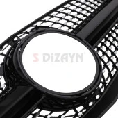 S-Dizayn Mercedes E-Class W212 Ön Panjur Parlak Siyah Piano Black Diamond Model 2009-2013 - 4