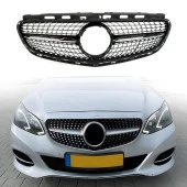 S-Dizayn Mercedes E-Class W212 Ön Panjur Parlak Siyah Piano Black Diamond Model 2014-2016 - 1