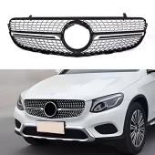 S-Dizayn Mercedes GLC X253 Ön Panjur Parlak Siyah Piano Black Diamond Model 2015-2019 - 1