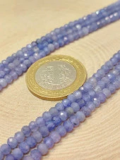 Tanzanit Taşı Rondela Faset Kesim Dizi 2.5*3.5mm (45926) thumbnail 2