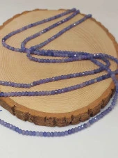 Tanzanit Taşı Rondela Faset Kesim Dizi 2.5*3.5mm (45926) thumbnail 3