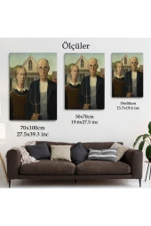 Amerikan Gotik Tarzı Kanvas Yüksek Kaliteli Kanvas Canvas Tablo Tabloları - 3