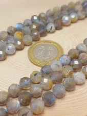 Labradorit Taşı Faset Kesim 8mm dizi (45928) thumbnail 2