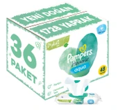 Prima Pampers Harmonie Islak Havlu Mendil Aqua Pure 48 Yaprak 36 Lı Set (1728 Yaprak) Organik Pamuk - 1