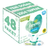 Prima Pampers Harmonie Islak Havlu Mendil Aqua Pure 48 Yaprak 48 Li Set (2304 Yaprak) Organik Pamuk - 1