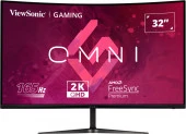VIEWSONIC  VX3218C-2K GAMING MONITOR 31,5 1ms 165Hz VA 2560x1440 2K 250 HDMI DP 16:9 80M:1 16.7M HOPARLOR 3 KENAR CERCEVESIZ 1500R KAVIS FREESYNC PREMIUM FLICKER FREE MAVI ISIK FILTRESI TILT VESA thumbnail 1