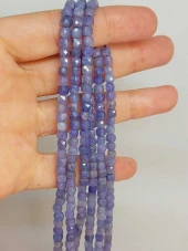 Tanzanit Taşı Küp Şekilli Dizi 4mm (45932) thumbnail 1