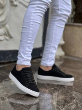 KB-122  Siyah Süet Yüksek Taban Bağcıklı Günlük Erkek Ayakkabı thumbnail 1