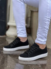 KB-122  Siyah Süet Yüksek Taban Bağcıklı Günlük Erkek Ayakkabı thumbnail 2