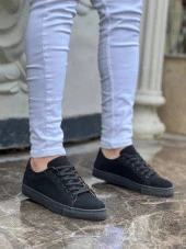 KB-122  Siyah Süet Siyah Yüksek Taban Bağcıklı Günlük Erkek Ayakkabı thumbnail 3