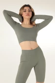 DoReMi Uzun Kollu Kare Yaka Fitilli Crop-21857 - 8