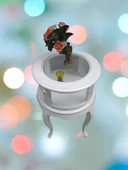 Gümüşlük vitrin 18220 Yuvarlak MODEL Leylek Bacak Parlak Beyaz Kayın Aslan Ayak thumbnail 1