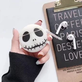 E2M AIRPODS 1-2 KILIF JACK SKELLINGTON BEYAZ - 2