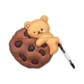 E2M AIRPODS PRO KILIF SEVİMLİ KURABİYE KAHVERENGİ - 1