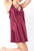 DoReMi Sırt Askılı Dekolteli Mini Saten Gecelik thumbnail 8