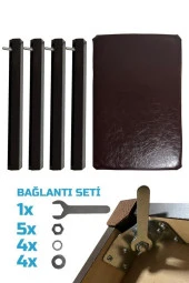 Midex TBX-144SR Üst Kalite Piyano Taburesi Gizli Bölmeli Kahve Renk (32x54x48) - 3