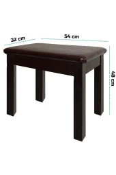 Midex TBX-144SR Üst Kalite Piyano Taburesi Gizli Bölmeli Kahve Renk (32x54x48) - 4