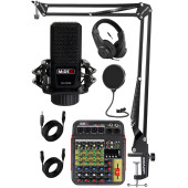 Midex Vokal Paket-1 MX2020 Mikrofon ve MDX-04FXU Stüdyo Mikseri Kulaklık Full Set - 1