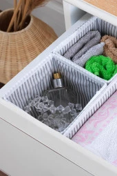 3 Bölmeli 4 Parça Çekmece İçi Düzenleyici | Organizer Beyaz/Gri thumbnail 3