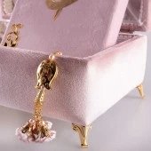 Çizgili Kutu Çeyizlik, Seccade + Tesbih + Kuran Hediye Seti (Çanta Boy, Kadife, P.Pembe, Elif-Vav) - 4