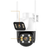 Çift Kameralı Dual Lens Hareket Takipli 4mp PTZ ip Wifi Güvenlik Kamerası - 1