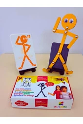 Turuncu Ahşap Eğitici Oyuncak Montessori Çöp Adam Turuncu 30'lu Görev Kartı thumbnail 1