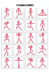 Pembe Ahşap Eğitici Oyuncak Montessori Çöp Adam Ahşap Oyuncak Ahşap Aktivite thumbnail 2