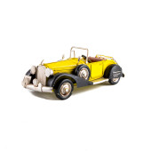 Dekoratif Metal Araba Sarı Klasik Taksi - 1