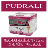 Youth Passport Deluxe Pot Wax 1+1 Cezveli Titanium Pudralı Sir Ağda 120 + 70 ml Yedekli - 1