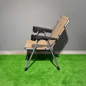 Argeus Rock Katlanabilir Kamp Sandalyesi Bardaklı - Bej (A-02) thumbnail 5