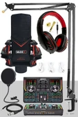 Midex GMX-1 Titanium Set Efektli Ses Kartı Mikrofon Kulaklık Stand Kayıt Canlı Yayın (PC ve Telefon) thumbnail 1
