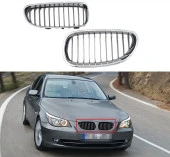 5 Serisi Uyumlu E60 2004-2009 İçin Uyumlu Krom Panjur (Böbrek) Parça - 1