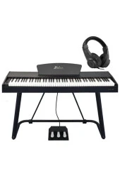 Midex PLX-125BK Taşınabilir Dijital Piyano Tuş Hassasiyetli 88 Tuş Bluetooth (Stand ve Kulaklık İle) thumbnail 4