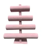 Dörtlü T Pembe Bileklik Saat Standı - 2