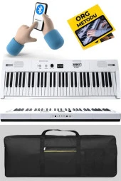 Midex PS4000WH Tuş Hassasiyetli 61 Tuşlu Org Bluetooth USB Midi METOD (Sustain Pedalı Çanta) - 2