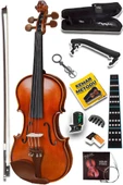 Midex GLA-124 Profesyonel Üst Kalite GÜL Ağacı Keman 4/4 Tam Boy (Yastık Tuner Yedek Tel Susturucu Çanta Yay Reçine) thumbnail 1