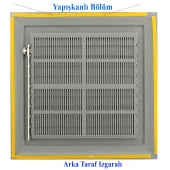 Menfez Banyo Wc Tuvalet Depo Havalandırma Plastik Panjur Gri 45x65 CM - 4