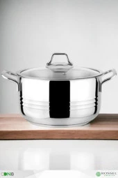 Rossel Premium Oscar 1. Kalite Çelik Tencere Seti Tüm Ocaklara Uygun. - 2