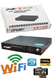 FURY 6 Kameralı 5mp Lensli 1080P 2mp Görüntü 6 Atom Gece Görüşlü FullHd Güvenlik Kamerası 5525A 500GB - 3