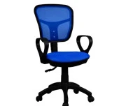 Çalışma Koltuk 17407 Model Poliüretan MAVİ Amortisör Ort Sağlam Sırt Klima Kumaş - 1